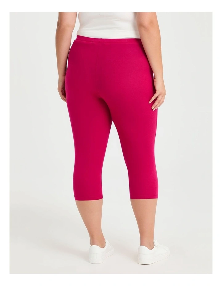 Australian Cotton Crop Legging Raspberry Pink image 2