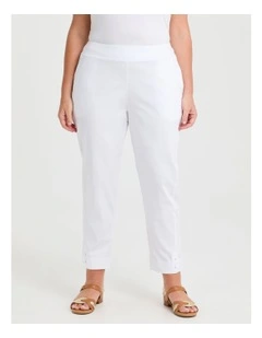 Tapered Work Pant in White