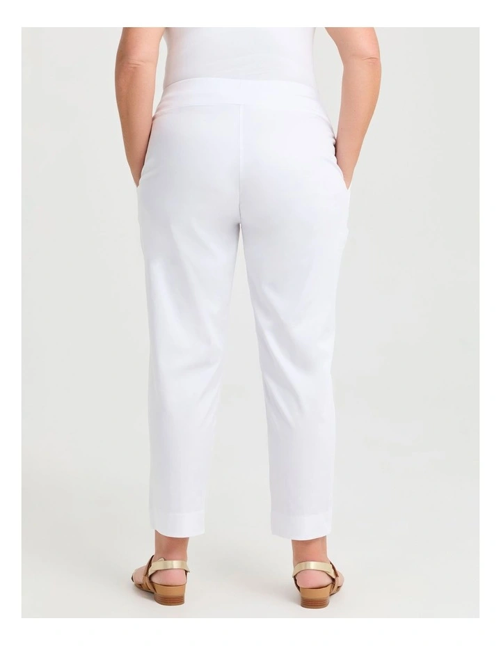 Tapered Work Pant in White image 2