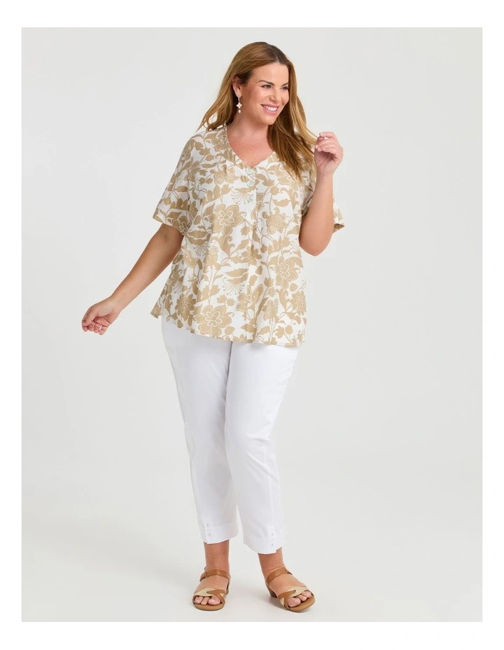 Tapered Work Pant in White image 4