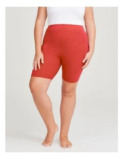 Bamboo Anti Chafe Crop Short in Red Clay