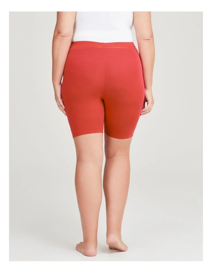 Bamboo Anti Chafe Crop Short in Red Clay image 2