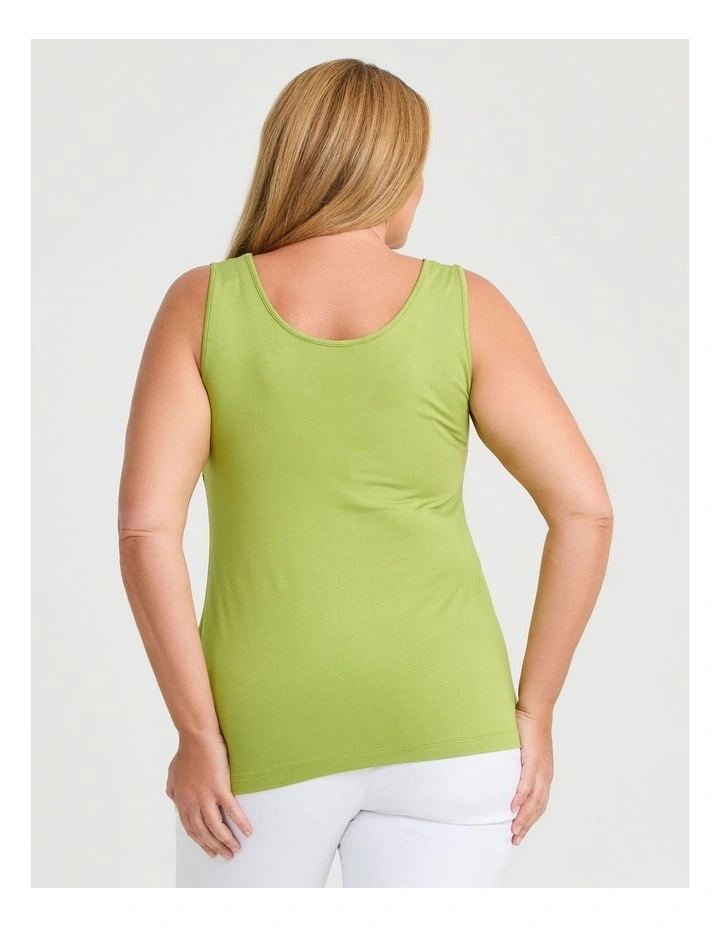 Bamboo Base Cami in Caper Green image 2