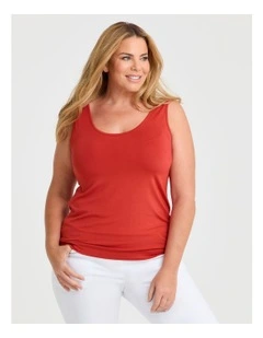 Bamboo Base Cami in Red Clay