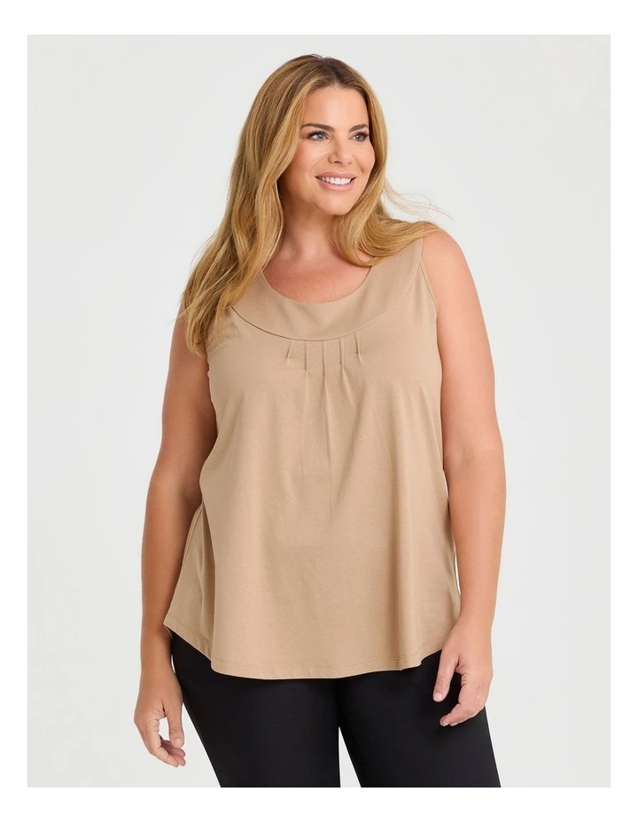 Good Earth Australian Cotton Element Tank in Brown image 1