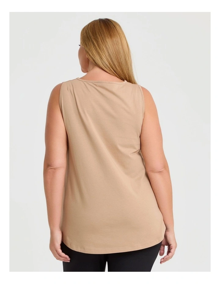 Good Earth Australian Cotton Element Tank in Brown image 2