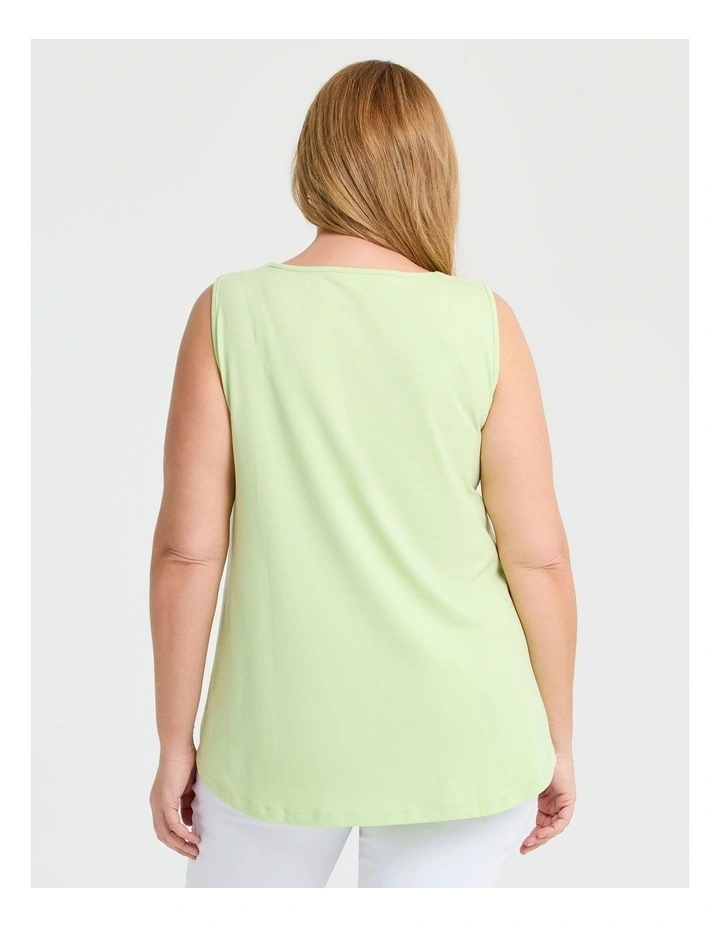 Good Earth Australian Cotton Element Tank in Green image 2