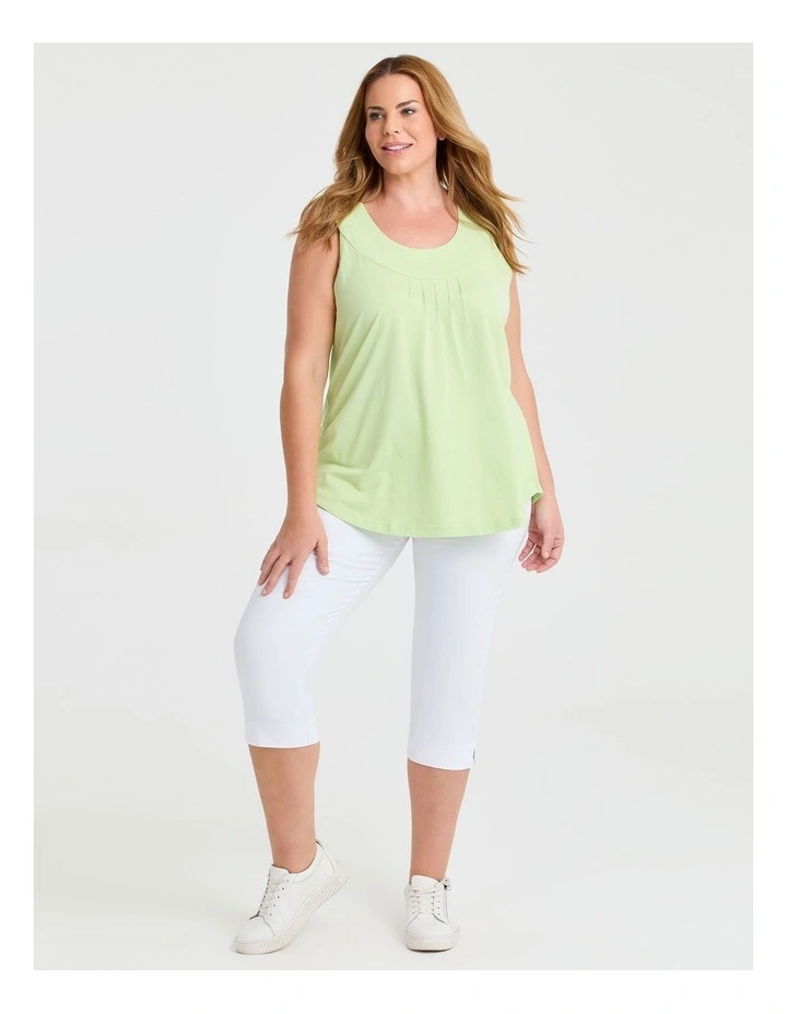 Good Earth Australian Cotton Element Tank in Green image 3