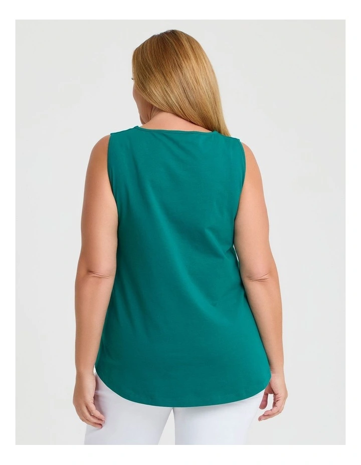 Good Earth Australian Cotton Element Tank in Green image 2