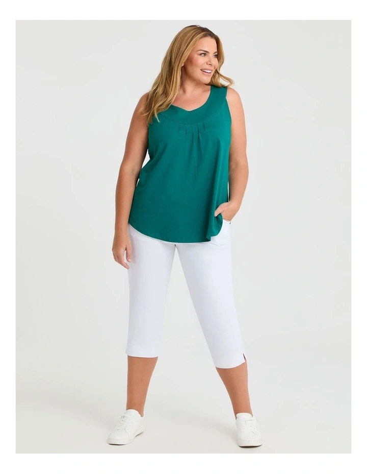 Good Earth Australian Cotton Element Tank in Green image 2