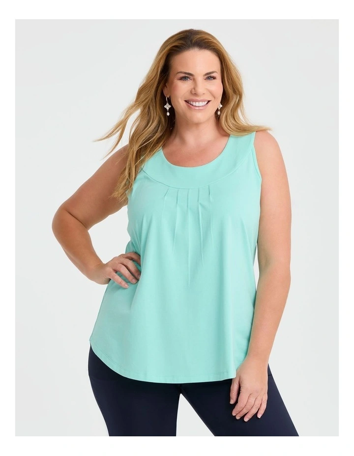 Good Earth Australian Cotton Element Tank in Blue image 1