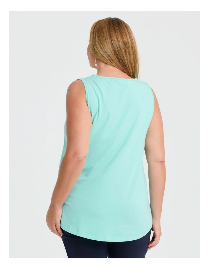 Good Earth Australian Cotton Element Tank in Blue image 2