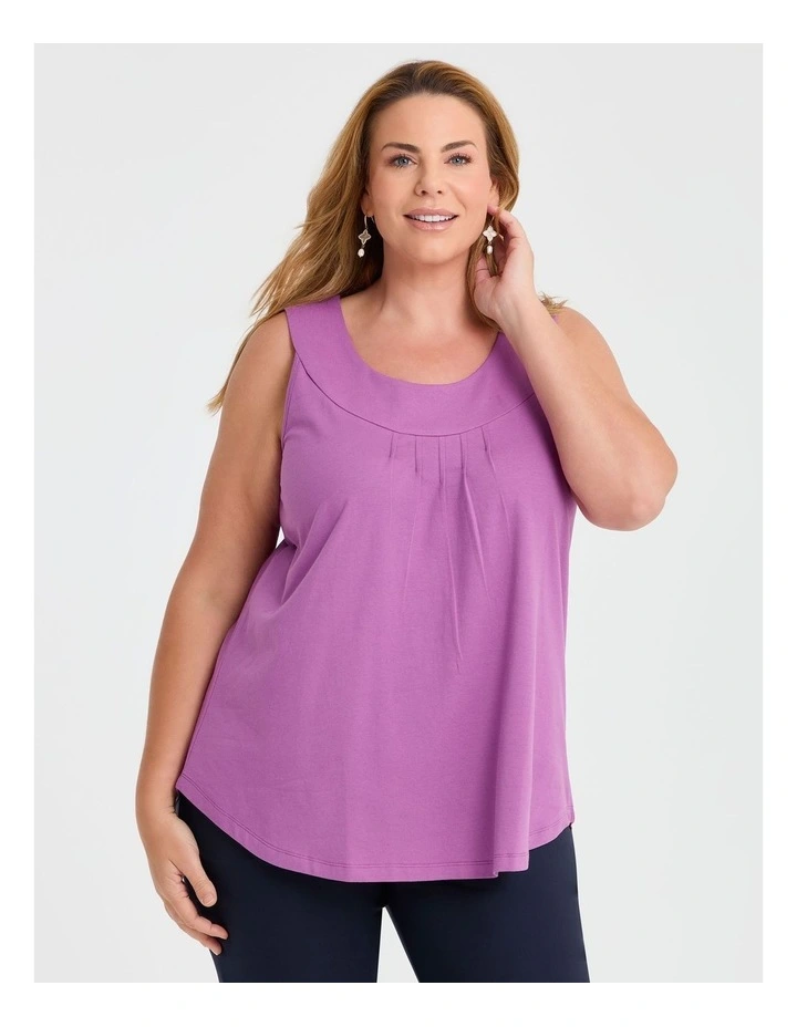 Good Earth Australian Cotton Element Tank in Purple image 1