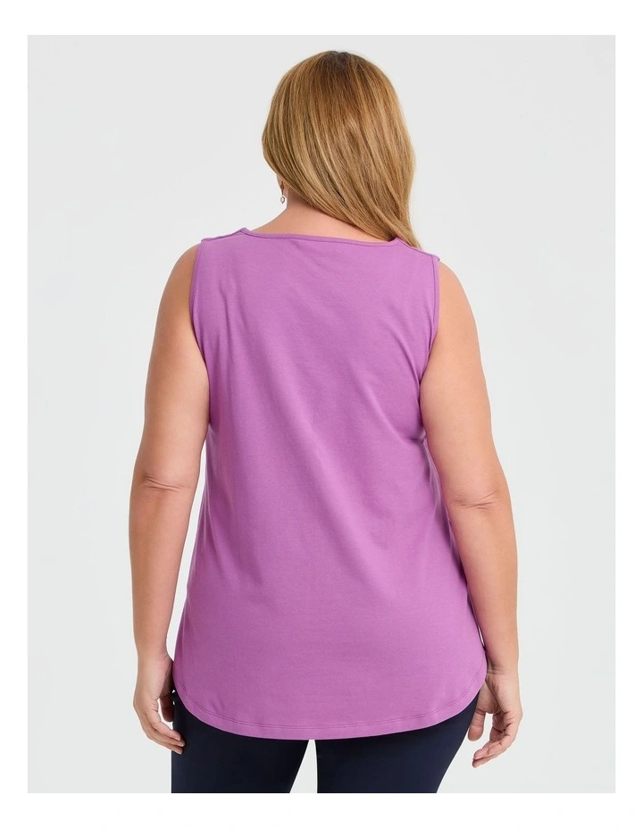 Good Earth Australian Cotton Element Tank in Purple image 2