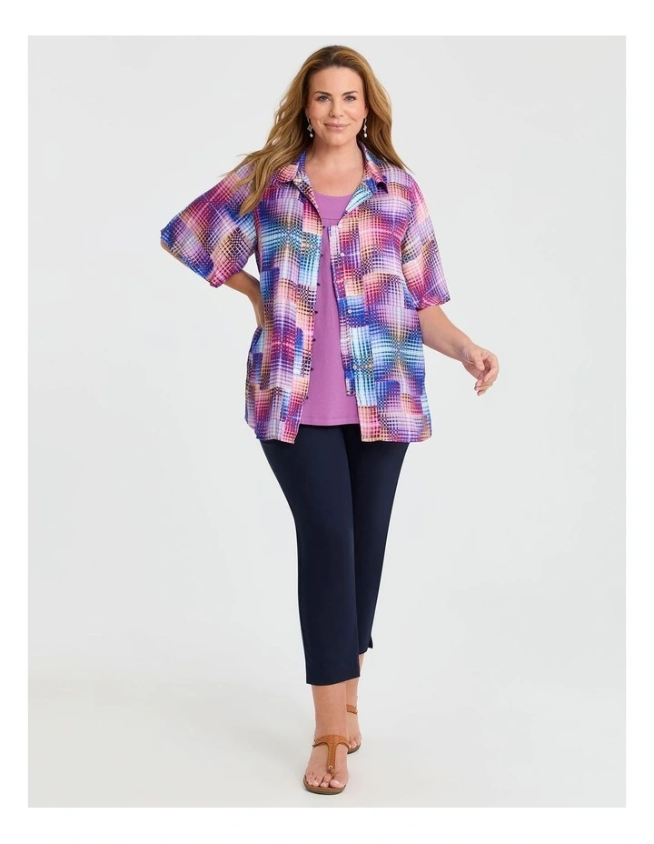 Good Earth Australian Cotton Element Tank in Purple image 4