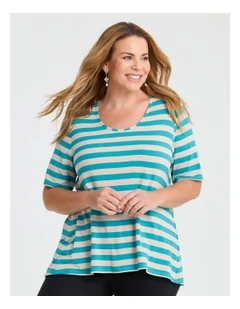 Natural Stripe Essential T-shirt in Multi