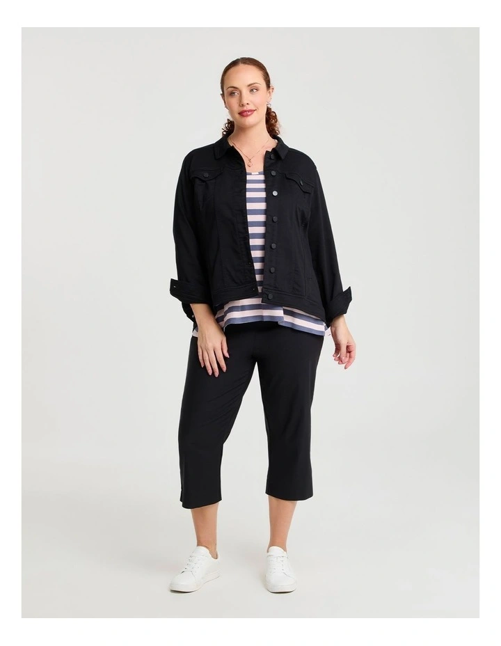 Natural Stripe Essential T-shirt in Multi image 4