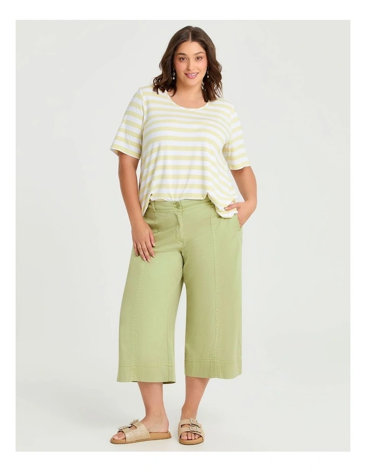 Natural Stripe Essential T-shirt in Multi image 4