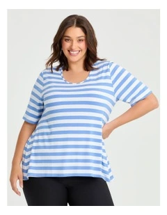 Natural Stripe Essential T-shirt in Multi