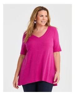 Strive V Neck Short Sleeve Top