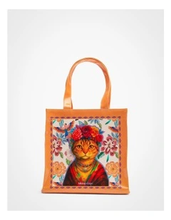 Flower Cat Patent Bag in Print