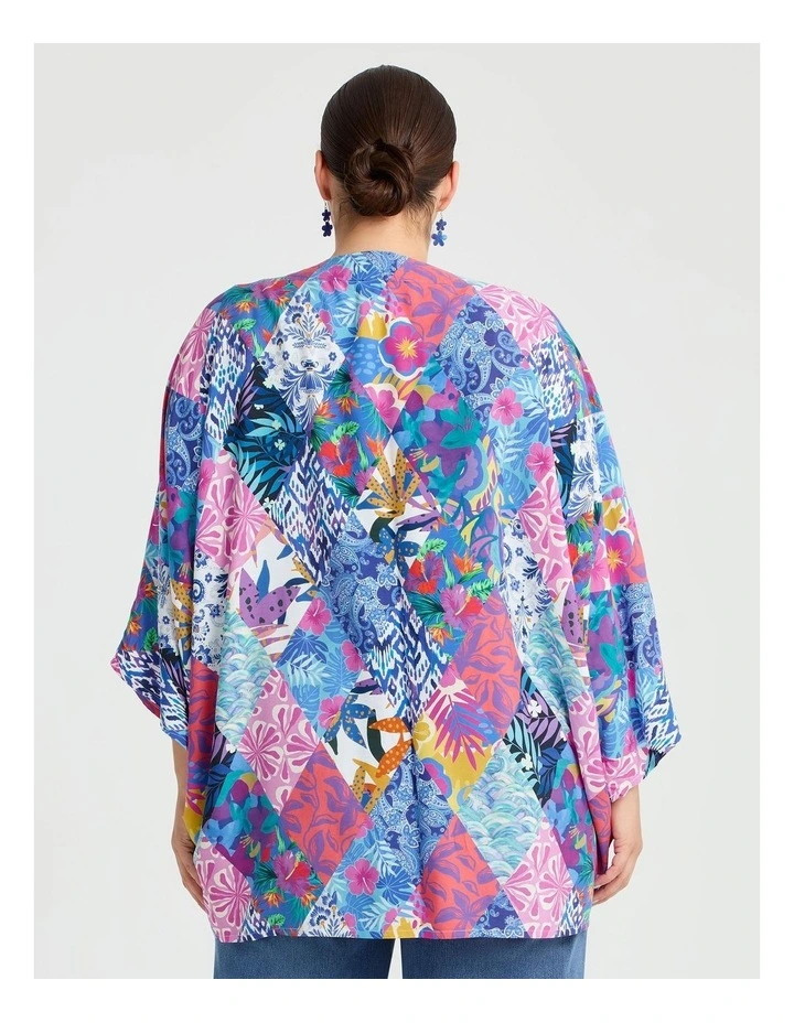 Bluetones Patchwork Cape Blue Mix image 2