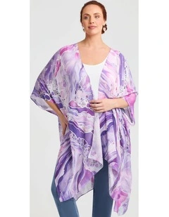 Large Swirl Cape Kimono Multi