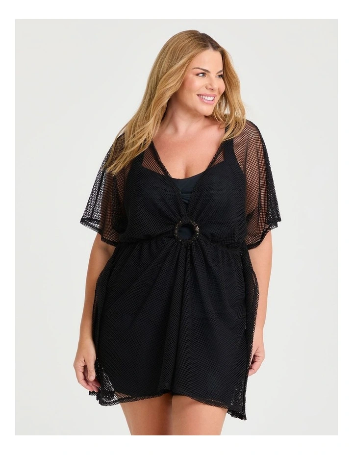 Swim Peephole Poncho Black image 1