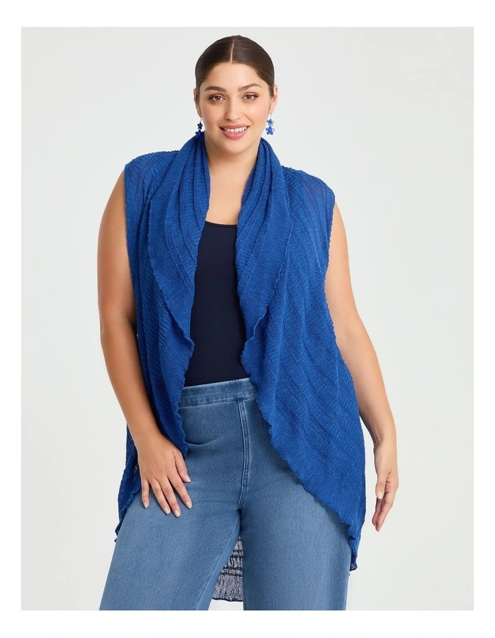 Summer Cascading Vest Blue image 1