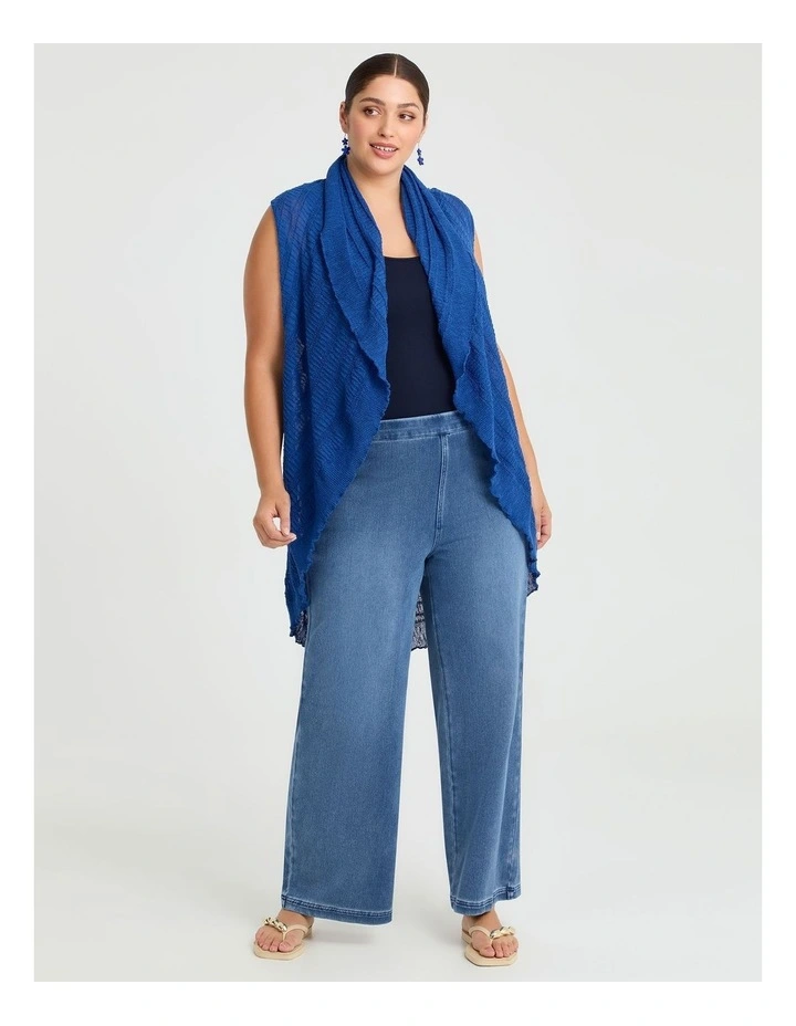 Summer Cascading Vest Blue image 3