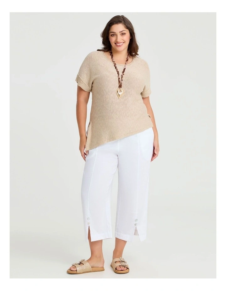 Lurex Boatneck Cotton Blend Knit Natural image 3