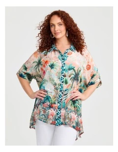 Natural Sicilian Sunset Shirt in Multi
