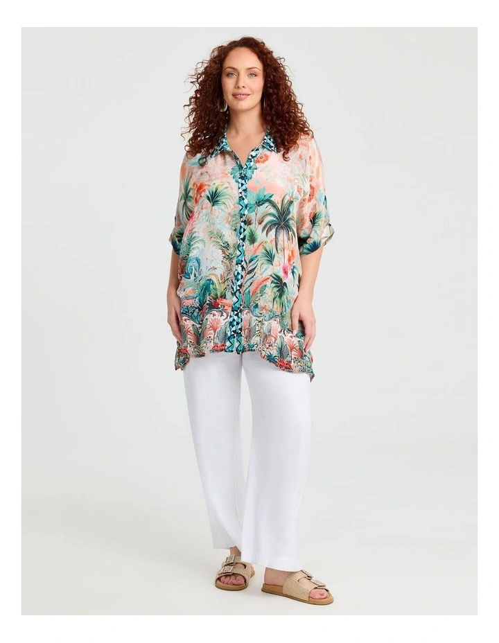 Natural Sicilian Sunset Shirt in Multi image 4