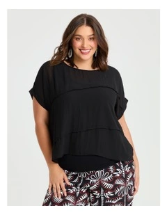 Chiffon Miley Overtop in Black