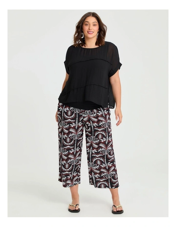 Chiffon Miley Overtop in Black image 3