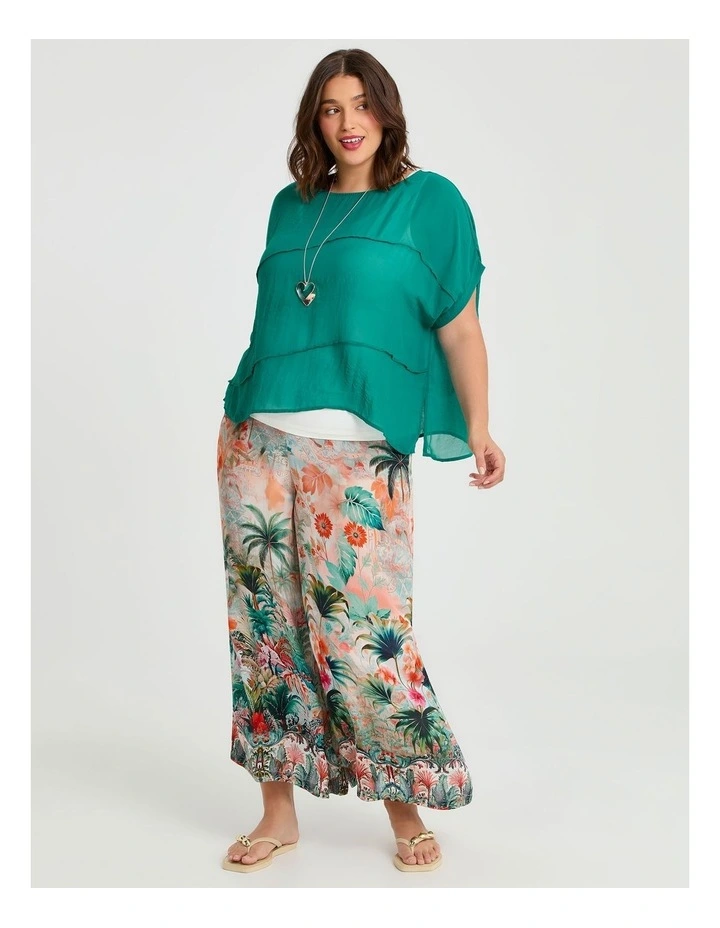 Chiffon Miley Overtop in Teal Green image 4