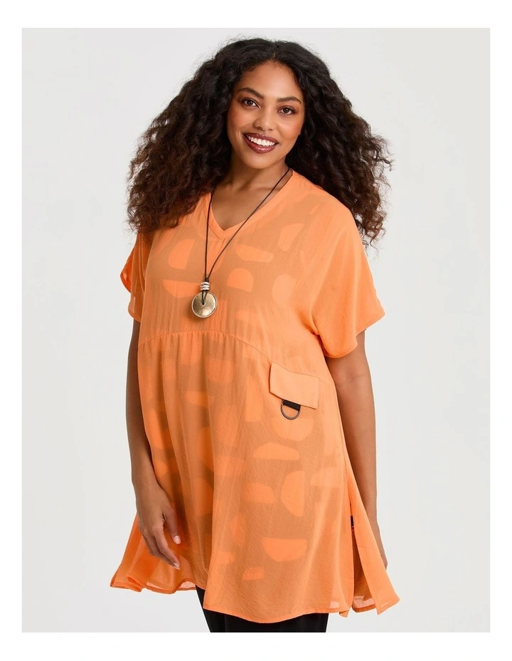 Chiffon Kira Tunic in Orangina image 1