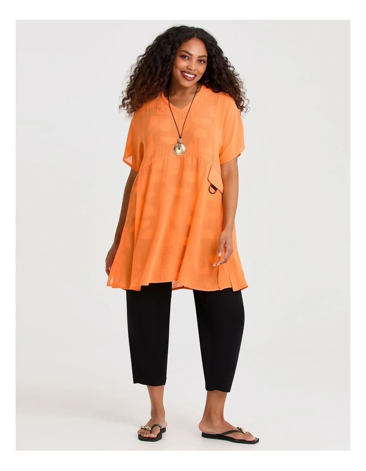 Chiffon Kira Tunic in Orangina image 3