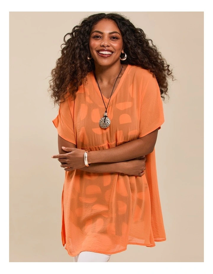 Chiffon Kira Tunic in Orangina image 4