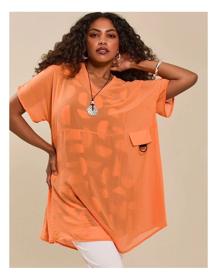 Chiffon Kira Tunic in Orangina image 5