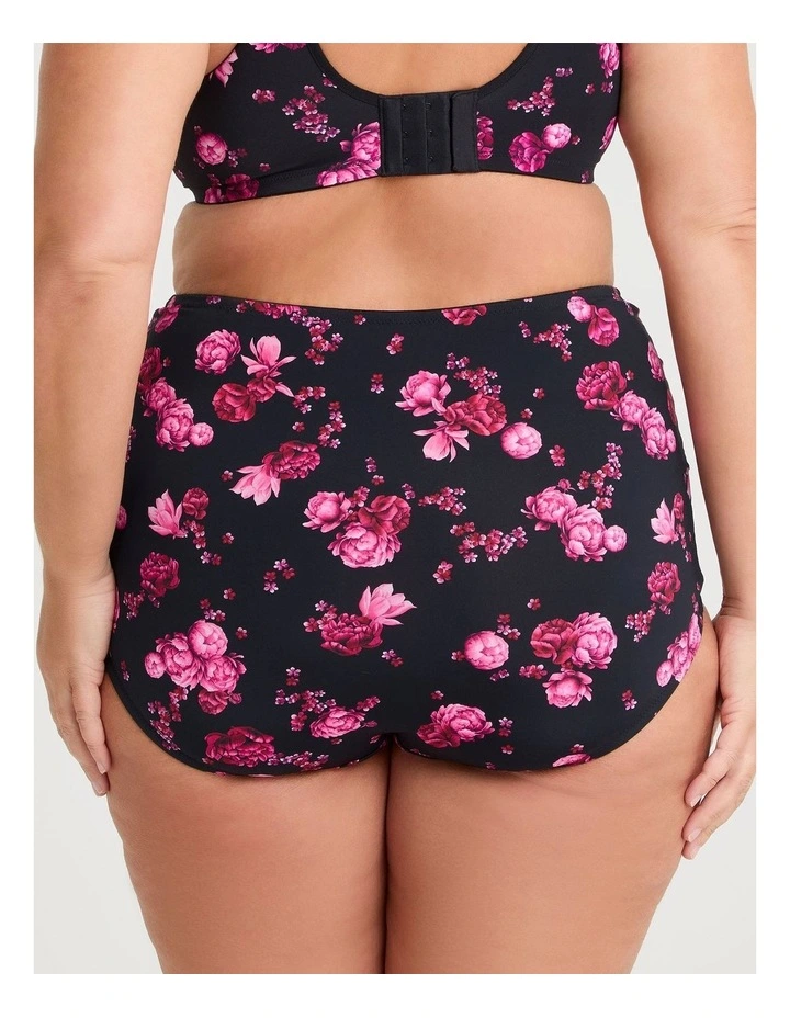 Micro Lace Detail Briefs 2 Pack in Black Floral image 3