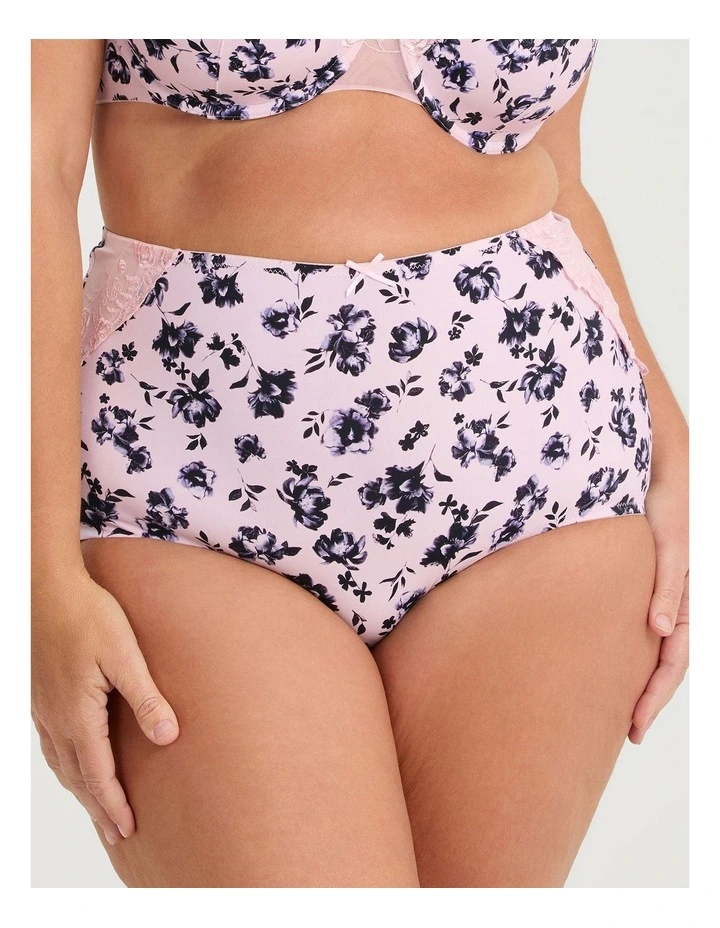 Micro Lace Detail Briefs 2 Pack in Natural Floral image 2