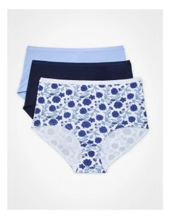 Bamboo Paisley Briefs 3 Pack in Multi