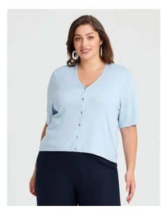 Amy Sparkle Natural Cardigan Dusty Blue