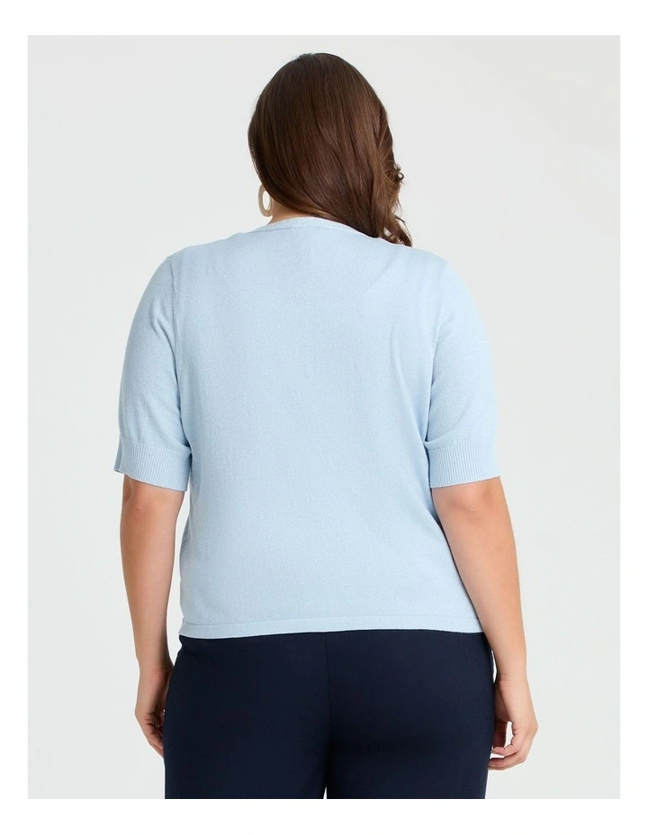 Amy Sparkle Natural Cardigan Dusty Blue image 2