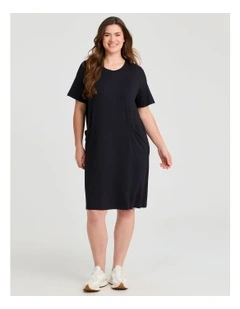Modal Traveller Pocket Dress in Black