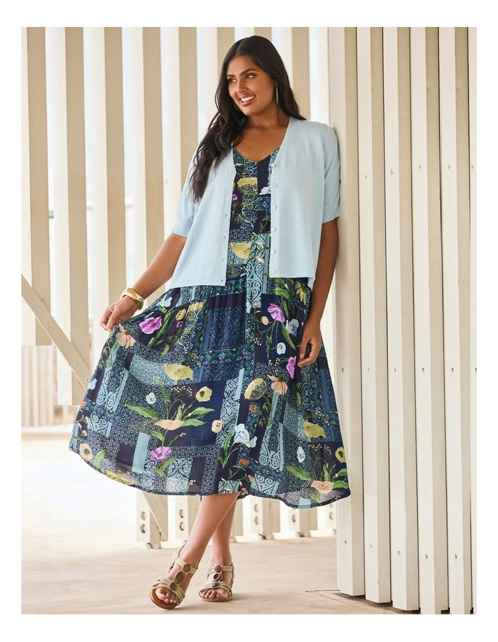 Patchwork Maxi Natural Dress Print image 4