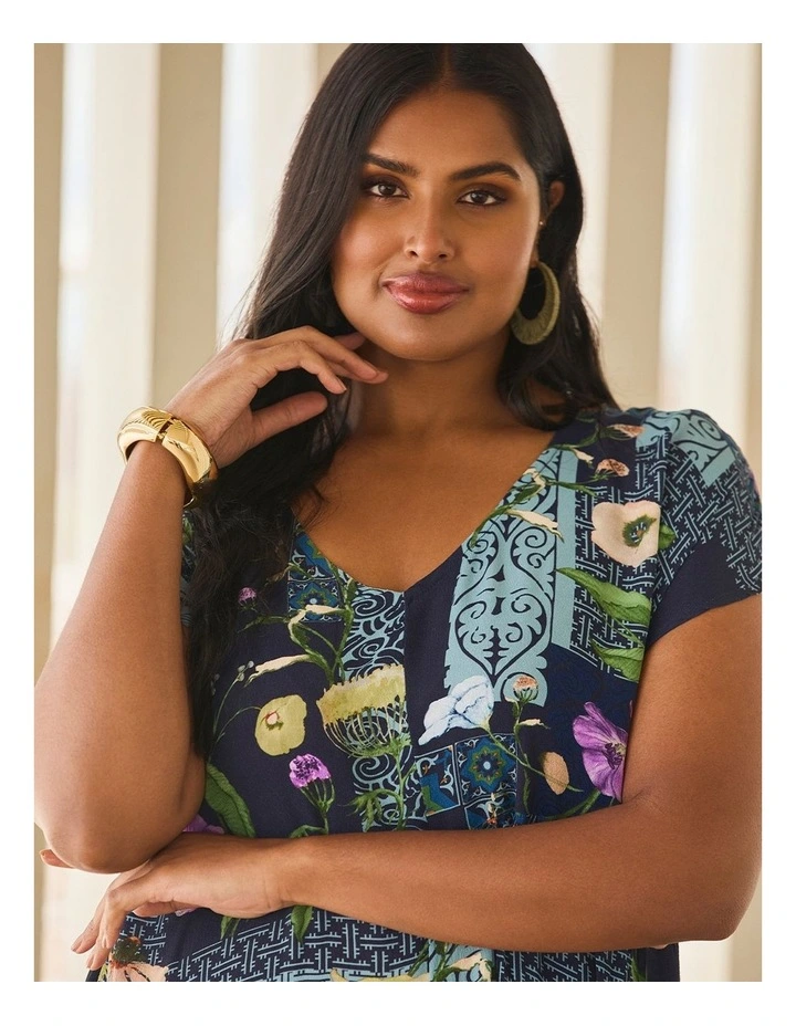 Patchwork Maxi Natural Dress Print image 6