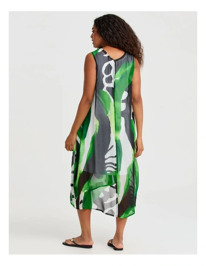 Chiffon Summer Spritz Dress in Multi image 2