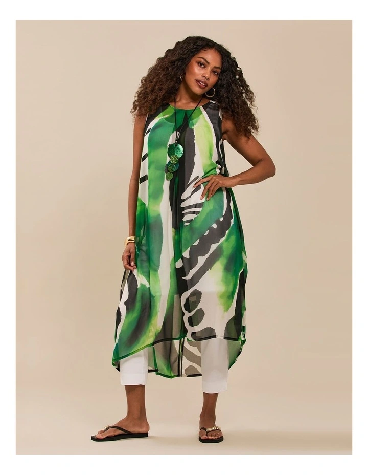 Chiffon Summer Spritz Dress in Multi image 4